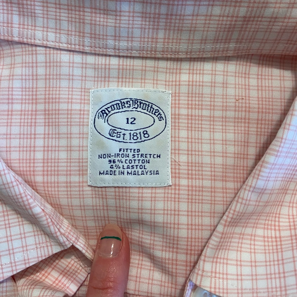 Button down pink shirt Brooks Brothers